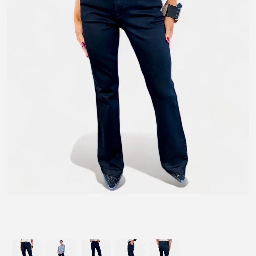 Black Flare Wide Leg Jeans